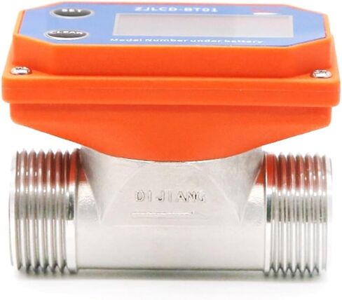 1PCS Industrial Intelligent Digital Display Flowmeter High-Precision Sewage Pipe Sensor Liquid Meter Stainless Steel Internal Teeth(ZJSUS-BT01-DN32) in Saudi Arabia