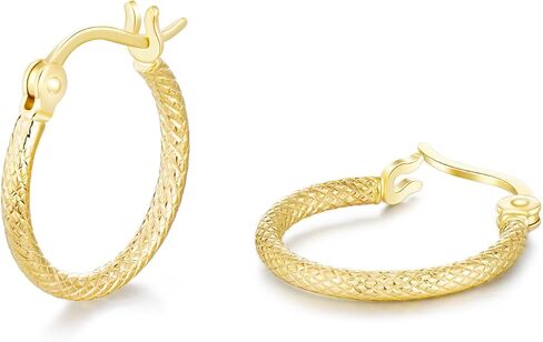Sisgem 14k Gold Tiny 1.5 مم من أقراط الماس الماسي للمراهقين ، 14 ملم in Saudi Arabia