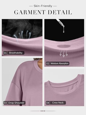 3 Packs Womens Oversized T Shirts Loose Fit Crewneck Short Sleeve Tops Summer Casual Blouse 2025 Y2K Basic Tee Beach in Saudi Arabia