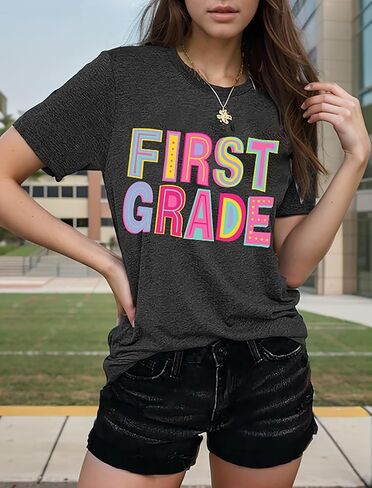 Teacher Shirts for Women Cute First Day of School Shirt Back to School Tshirt Summer Teacher Outfits Teacher Life Tee in Kuwait