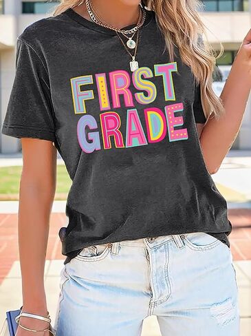 Teacher Shirts for Women Cute First Day of School Shirt Back to School Tshirt Summer Teacher Outfits Teacher Life Tee in Kuwait