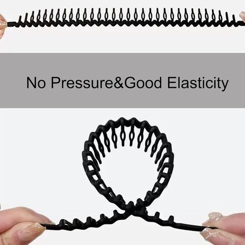 6 PCS ZIG ZAG FACTLENDS البلاستيك مشط برأس شعر متموجة مع إكسسوارات أسنان للنساء للنساء الفتيات ، الفهد الأسود اللامع براقة in Saudi Arabia