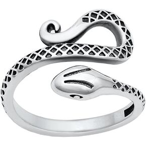 Snake Armor Ring 925 Sterling Silver 16.4mm Size 5-10 in Saudi Arabia