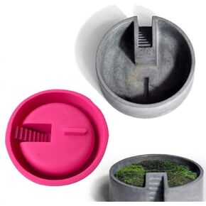 Round Concrete Flower Pot Molds Succulent Planter Silicone Molds Cement Polymer Clay Gypsum Mould Creative Home Garden Decor in Kuwait