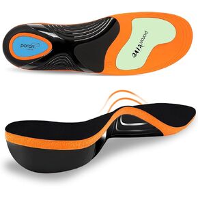 Plantar Fasciitis Insoles,High Arch Support Shoe Inserts for Flat Feet & Heavy Duty Work Boot Support for All-Day Standing Comfort - Orthotic Inserts for Men and Women - L in Saudi Arabia