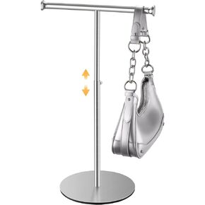 niffgaff T Bar Purse Display Stand Handbag Rack, Adjustable Height Black Tabletop Hook Hanging Jewelry Stands for Necklaces Organizer, Stainless Steel Handbag Holder Home Store Boutique in Kuwait