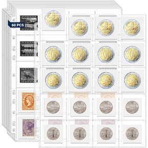 90 جيوبًا من أحواض العملة الحرة ، فواتير الفاتورة غير العصي وغير الوهج لجمع النقود أو الأوراق النقدية أو القسائم ، تناسب 3 ألبوم عملة رنين ، 30 حزمة in Kuwait