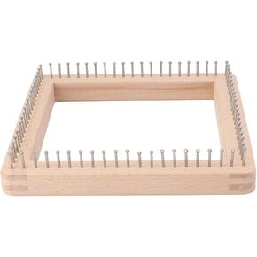 تينازا نول الحياكة، لوح حياكة خشبي، لوح كروشيه، أداة حياكة مربعة صغيرة مع خطافات لنسج حصيرة الشعر، جورب بطانية، 3.9 بوصة × 3.9 بوصة (صغير) in Kuwait