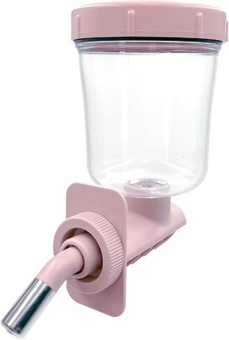 KindTail Pawdle - No-Drip Dog Crate Water Bottle - Top-Fill Pet Water Dispenser - BPA Free with Stainless Steel Nozzle - Easy-to-Use with Most Crates & Playpens - 7 x 6 x 4 in - 16oz Capacity - White in Kuwait