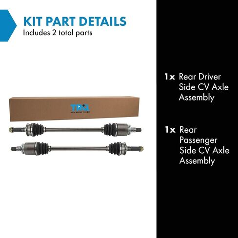 TRQ Rear CV Axle Assembly Set Compatible with 2009-2018 Subaru Forester Impreza Legacy Outback in Saudi Arabia