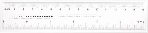 HARFINGTON Film Flexible Ruler 4 Inch 0.5mm Scale PET Plastic Folding Straight Ruler Calibration Soft Ruler Measuring Tool for Factory, Transparent in Saudi Arabia
