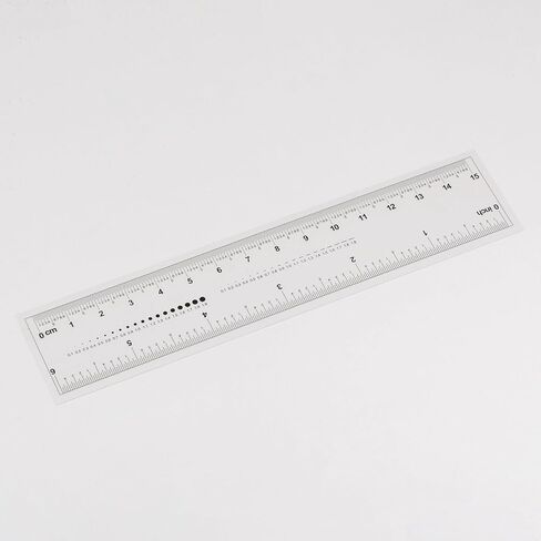 HARFINGTON Film Flexible Ruler 4 Inch 0.5mm Scale PET Plastic Folding Straight Ruler Calibration Soft Ruler Measuring Tool for Factory, Transparent in Saudi Arabia