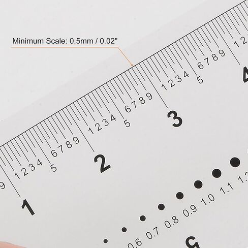 HARFINGTON Film Flexible Ruler 4 Inch 0.5mm Scale PET Plastic Folding Straight Ruler Calibration Soft Ruler Measuring Tool for Factory, Transparent in Saudi Arabia