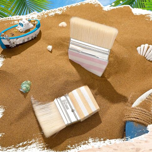 6 Pcs Sand Brush Beach Sand Remover Cleaning Feet Body Skin Wood Hand Soft Brush Foot Cleaner for Beach Summer Party Events Volleyball Water Sports Activities in Saudi Arabia