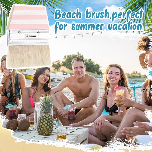 6 Pcs Sand Brush Beach Sand Remover Cleaning Feet Body Skin Wood Hand Soft Brush Foot Cleaner for Beach Summer Party Events Volleyball Water Sports Activities in Saudi Arabia