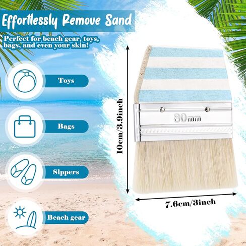 6 Pcs Sand Brush Beach Sand Remover Cleaning Feet Body Skin Wood Hand Soft Brush Foot Cleaner for Beach Summer Party Events Volleyball Water Sports Activities in Saudi Arabia
