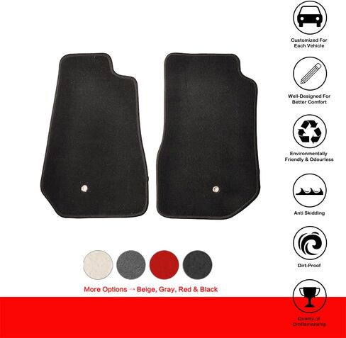 الحصير الأرضية متوافقة مع 2007-2012 Jeep Wrangler ، Factory Car Car Floor Mats 2PC Nylon by Ikon Motorsports ، 2008 2009 2010 2011 in Kuwait