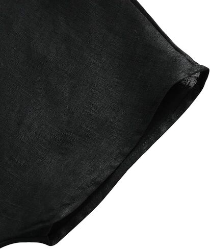 Amazhiyu Womens 100 ٪ Linen Crew Neck Midi فساتين مع جيوب الصيف غير الرسمية in Kuwait