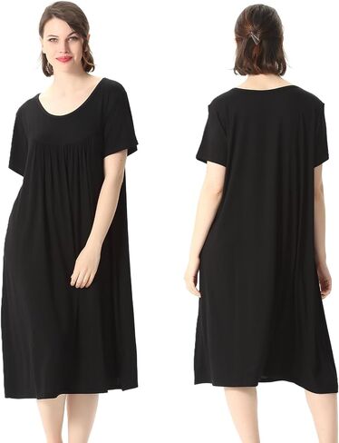 LovinPet Dresses For Women, Casual Plus Size Sleep Dresses for Women, Short Sleeve Nightgown,Soft Loungewear for Home,3XL-6XL in Saudi Arabia