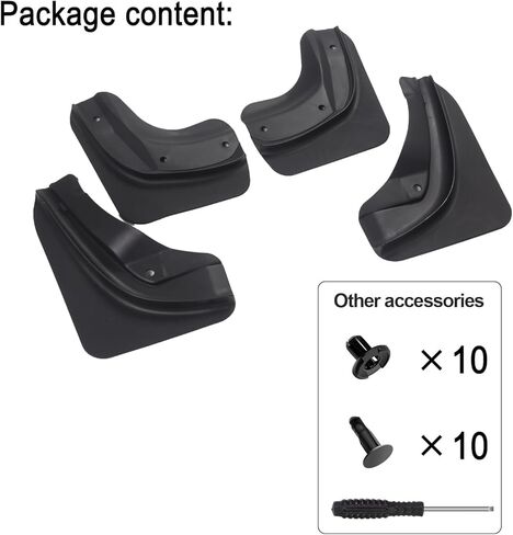 لوحات الطين بالسيارة متوافقة مع Tesla Model 3 Highland 2024 2025 حرس الرش الأمامي والخلفي Mudguard Mudflaps Car Expensions for Model 3 2024 2025 (الإصدار المطور ، 4 PCS) in Kuwait