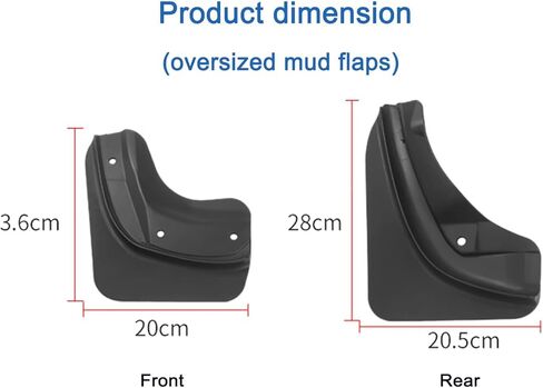 لوحات الطين بالسيارة متوافقة مع Tesla Model 3 Highland 2024 2025 حرس الرش الأمامي والخلفي Mudguard Mudflaps Car Expensions for Model 3 2024 2025 (الإصدار المطور ، 4 PCS) in Kuwait