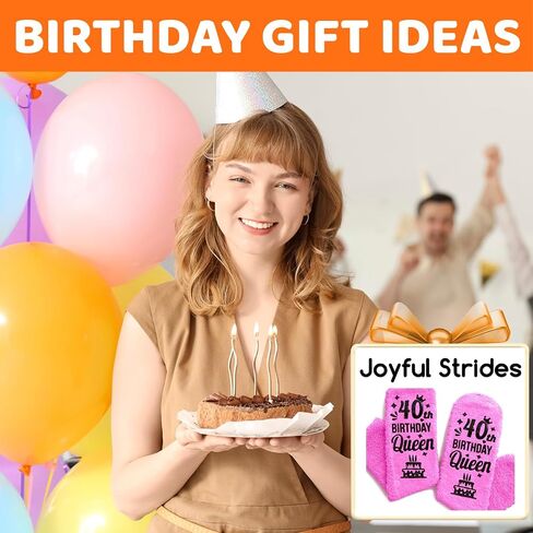 HAPPYPOP 40th Years Old Birthday Gifts for Women - Socks for 40 Year Olds, Best Gifts for 40 Year Old Middle Aged Woman, Gift Ideas for 40 Year Olds in Saudi Arabia