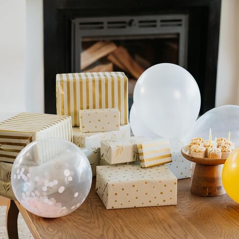 لفات ورق تغليف الهدايا الجميلة من ZICOTO لجميع المناسبات - مجموعة من 3 لفات عالية الجودة لعيد الميلاد وأعياد الميلاد وحفلات الزفاف وحفلات استقبال المولود الجديد - أضف لمسة من السحر إلى كل هدية تقوم بتغليفها - 17 × 120 بوصة in Kuwait