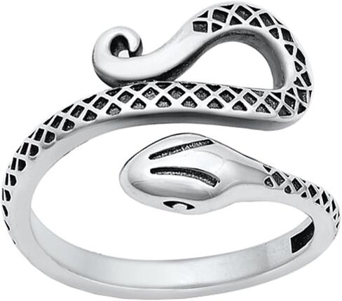 Snake Armor Ring 925 Sterling Silver 16.4mm Size 5-10 in Saudi Arabia