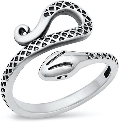 Snake Armor Ring 925 Sterling Silver 16.4mm Size 5-10 in Saudi Arabia