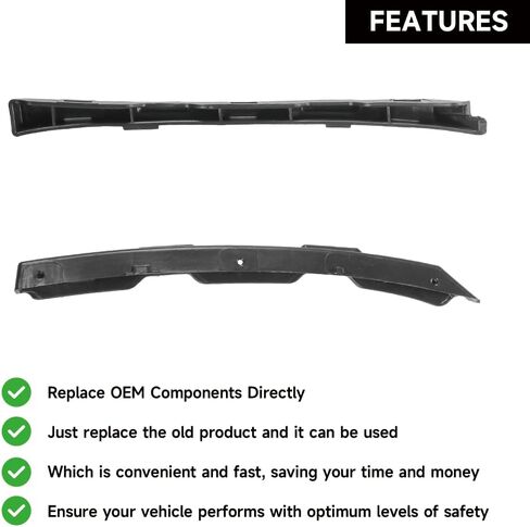 1 Pair Left and Right Side Front Bumper Bracket Bumper Mount Support Bracket - Compatible for Hyundai Elantra 1.8L L4 - Gas 2011 - 2013 [GLS, Limited] - Replace Part 865533X000, 865543X000 in Saudi Arabia