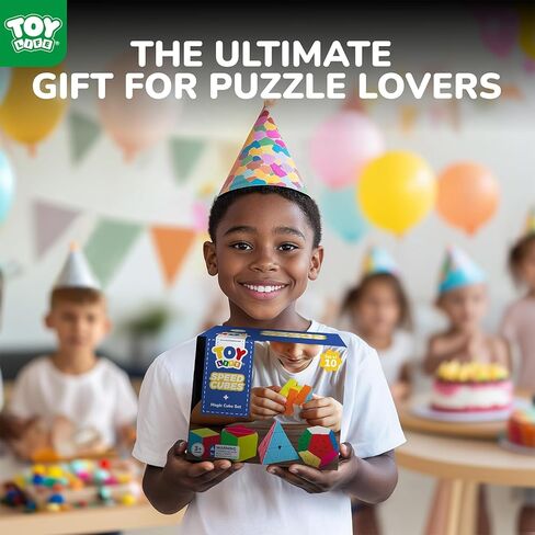 STEAM Life Speed Cube Set 10 Pack Magic Cube | Includes Speed Cubes 3x3, 2x2 Speed Cube, 4x4 Speed Cube, Pyramid Cube, Megaminx Cube Puzzle Cube Bundle Collection Cube Toys Gift for Kids & Adults in Kuwait