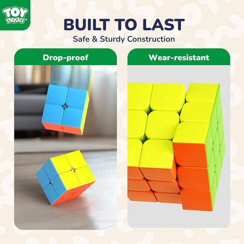 STEAM Life Speed Cube Set 10 Pack Magic Cube | Includes Speed Cubes 3x3, 2x2 Speed Cube, 4x4 Speed Cube, Pyramid Cube, Megaminx Cube Puzzle Cube Bundle Collection Cube Toys Gift for Kids & Adults in Kuwait