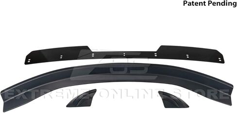 Replacement for 2016-Present Chevrolet Camaro All Models | 1LE Extended V2 Style ABS Plastic Matte Black Add On Rear Trunk Lid Wing with Aluminum Painted Glossy Black WickerBill Spoiler in Saudi Arabia