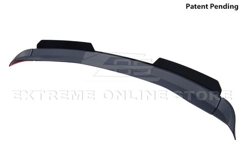 Replacement for 2016-Present Chevrolet Camaro All Models | 1LE Extended V2 Style ABS Plastic Matte Black Add On Rear Trunk Lid Wing with Aluminum Painted Glossy Black WickerBill Spoiler in Saudi Arabia