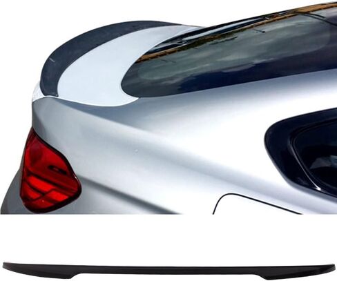 Ikon Motorsports ، SPOILER الجذع مسبقًا متوافقًا مع 2015-2020 BMW 4 Series F36 ، P style ABS Painted #668 Jet Black الخلفية الخلفية. in Kuwait