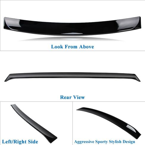 Rear Window Spoiler Compatible with Chrysler 300 300C 300S Roof Spoiler 2012-2023, Gloss Black Finish in Saudi Arabia