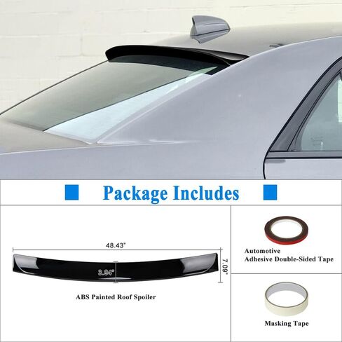 Rear Window Spoiler Compatible with Chrysler 300 300C 300S Roof Spoiler 2012-2023, Gloss Black Finish in Saudi Arabia