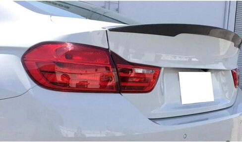 Ikon Motorsports ، SPOILER الجذع مسبقًا متوافقًا مع 2015-2020 BMW 4 Series F36 ، P style ABS Painted #668 Jet Black الخلفية الخلفية. in Saudi Arabia