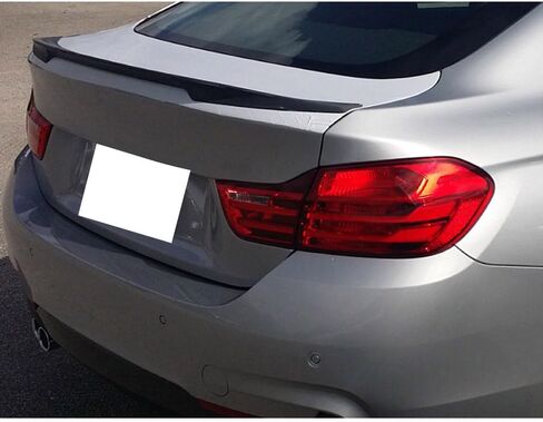 Ikon Motorsports ، SPOILER الجذع مسبقًا متوافقًا مع 2015-2020 BMW 4 Series F36 ، P style ABS Painted #668 Jet Black الخلفية الخلفية. in Saudi Arabia