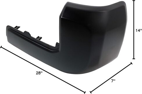 Garage-Pro Rear Passenger Side Bumper End Compatible with 2016-2023 Toyota Tacoma, For Models without Parking Assist, Painted Black in Saudi Arabia