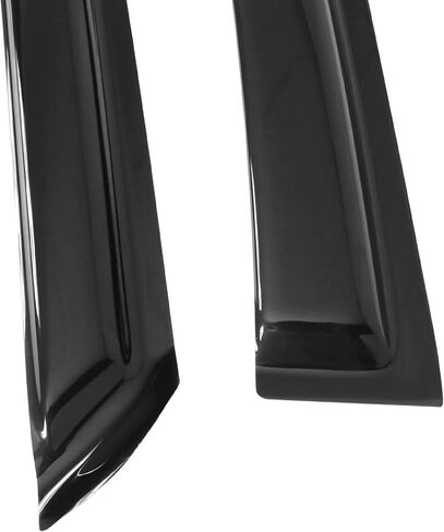 Out Side Mount Tape on Window Visors Compatible with 2006-2011 Honda Civic 2 Door Coupe, Smoke Tinted Acrylic Wind Deflectors Rain Guard 2PC by IKON MOTORSPORTS, 2007 2008 2009 2010 in Saudi Arabia