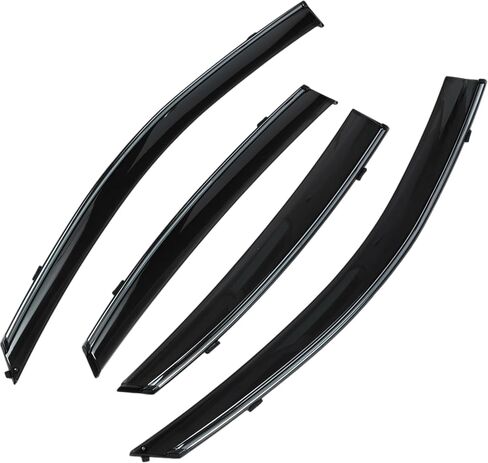Window Deflectors for Hyundai Elantra Sedan 2007-2010 Side Window Vent Visors Black Reinforced Acrylic 4 Pcs in Saudi Arabia