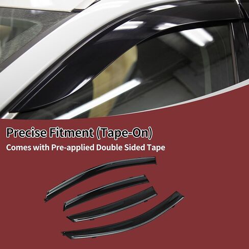 Window Deflectors for Hyundai Elantra Sedan 2007-2010 Side Window Vent Visors Black Reinforced Acrylic 4 Pcs in Saudi Arabia