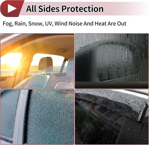Window Deflectors for Hyundai Elantra Sedan 2007-2010 Side Window Vent Visors Black Reinforced Acrylic 4 Pcs in Saudi Arabia