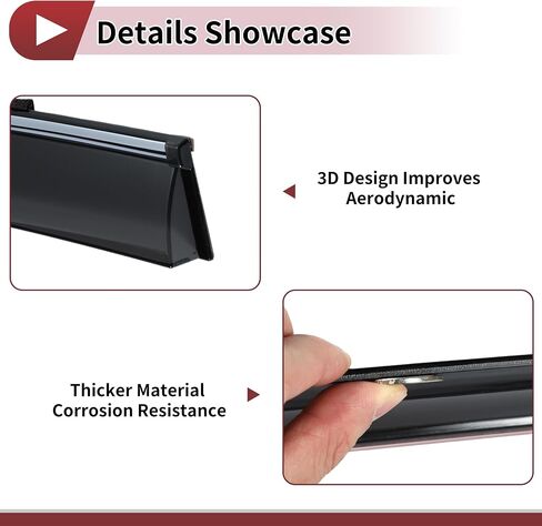 Window Deflectors for Hyundai Elantra Sedan 2007-2010 Side Window Vent Visors Black Reinforced Acrylic 4 Pcs in Saudi Arabia