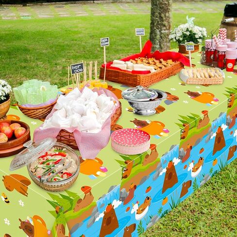 3 قطع من مفرش المائدة لحفلات كابيبارا لطيف كابيبارا غطاء طاولة عيد ميلاد حيوانات كابيبارا ديكورات حفلات بلاستيكية مستطيلة للاستعمال مرة واحدة ديكور للأطفال في أعياد ميلاد الأطفال وحفلات استقبال المولود الجديد in Kuwait