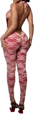Women Knit Sexy Bodycon Romper Leopard Print Halter Jumpsuit Casual Bodysuits Fashion One Piece Outfits in Saudi Arabia