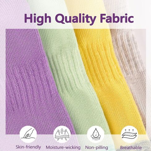 Grpskcos Pilates Yoga Grip Socks 4 أزواج من النساء غير المنزلقات لجوارب مستشفى Barre Home Size 5-10 in Kuwait