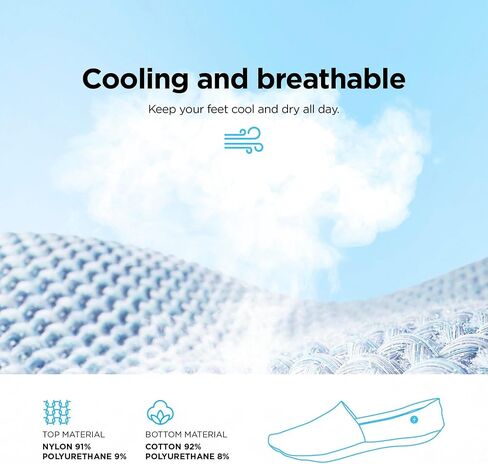 No Show Socks ZephyrAir 3 Pairs for Women and Men, light, Cold Sensation, Non Slip, Stretch, Invisible in Kuwait