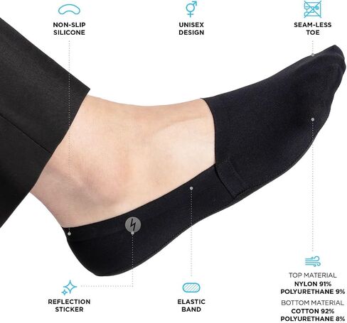 No Show Socks ZephyrAir 3 Pairs for Women and Men, light, Cold Sensation, Non Slip, Stretch, Invisible in Kuwait